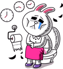 Line Stickers Craze - Brown And Cony Working Png