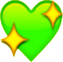 Emoji Heart Sticker Text Messaging - Light Green Heart Emoji Png