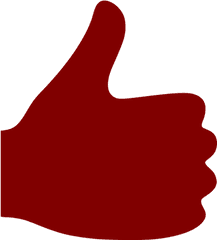 Maroon Thumbs Up Icon - Thumbs Up Black Icon Png