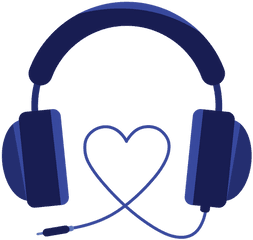 Heart Cord Headphones Icon - Microphone Love Png