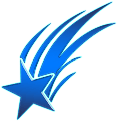 Shooting Stars Clip Art - Blue Transparent Blue Shooting Star Clipart Png