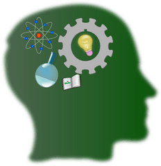 Green Head With Knowledge Icons - Knowledge Clipart Png