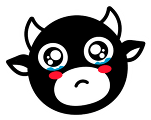 Black Cow Sticker - Black Cow Red Cheeks Discover U0026 Share Gifs Dot Png