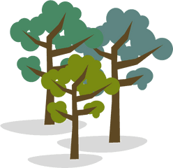 Illustration Of Group Three Trees - Tall Trees Png Illustration