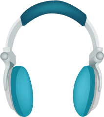 Listen Clipart Headphones - Blue Headphones Clip Art Png