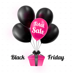 Black Friday - Png Baloons Pink And Black
