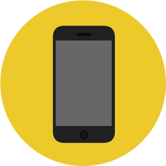 Touch Screen Mobile Phone Iphone Cellphone Smartphone - Handphone Icon Png Yellow