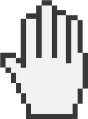 Pixel Hand Graphic - Mouse Pointer Png