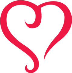 Download Red Outline Heart Png Image - Language