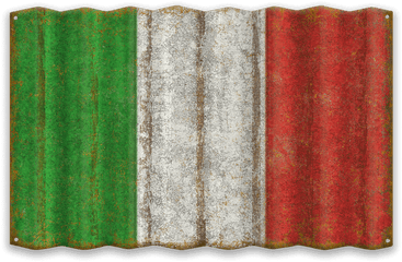 Flag Of Italy Corrugated - Wool Png