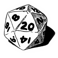 Dice D20 Dungeons System Dragons Black - Free PNG