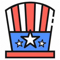 National Hat United States American Uncle Sam America Independence Day Icon - Illustration Png
