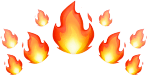 Fire Emoji Filter Orange Crown Png Transparent