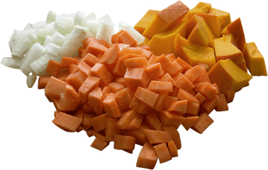 Cube Shaped Cut Vegetables Png Image - Vegetable Chopped Png