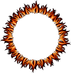 Fire Flames Ring Round Circle Circles - Clipart Of Circle Border Png