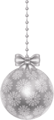 Christmas Clipart Tag - Silver Christmas Ball Png