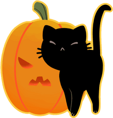 Cat Halloween Sticker - Cat Halloween Kitty Discover Halloween Cat Png Gif