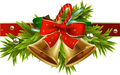 Christmas Ribbon With Decor - Christmas Images Hd Png