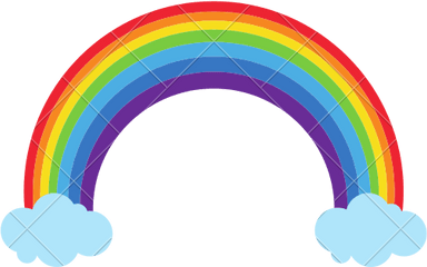 Download Free Png Rainbow With Clouds Transparent - Transparent Rainbow Cloud Png