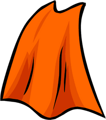 Orange Png Club Penguin Wiki Fandom - Super Hero Cape Clipart Purple