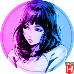 Download Hd Anime Girl Purple Hair Brown Eyes Transparent - Anime Girl With Blue And Purple Hair Png