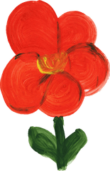 12 Simple Painted Flower - Flower Painted Png Free