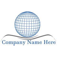 Floating Globe Logo Maker - Globe Logo On Png