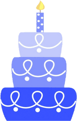 Babyface 66 Birthday Invitations With Clipart All Colors - Blue Clip Art Birthday Cake Png