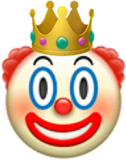 Apple Emoji Clown Sad Mad Ugly Sticker - Transparent Background Apple Clown Emoji Png