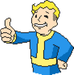 Pixilart - Vault Boy Transparent Background Png