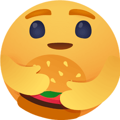 Facebook Care Emoji With Burger Logo - Care Facebook Icon Png