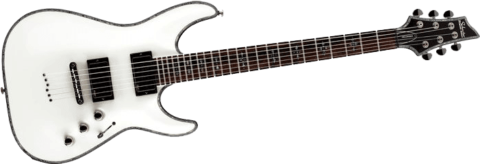 White Electric Guitar Transparent Image - Schecter Hellraiser C 1 Fr Png