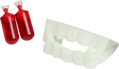 Download Vampire Teeth And Fake Blood Large - Toothbrush Boxing Glove Png