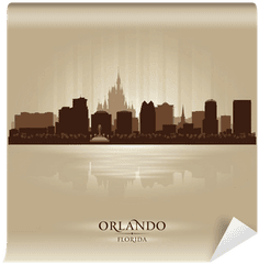 Orlando Florida Skyline City Silhouette Wall Mural U2022 Pixers We Live To Change - Horizontal Png