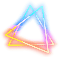 Kpop Frame Border Triangle Neon - Neon Triangle Png For Picsart