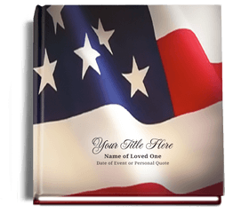 Us Flag Perfect Bind 8x8 Memorial Funeral Guest Book - Flag Of The United States Png