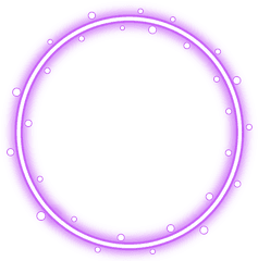 Neon - Transparent Pink Circle Frame Png