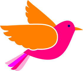 Bird Face Clip Art Pink Birds Png - Transparent Flying Bird Clipart