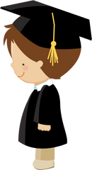 Graduation Clipart Silhouette - NiÃ±o Animado De Graduacion Png