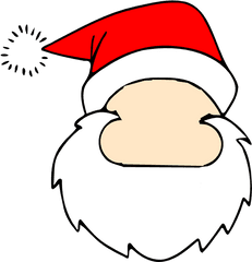 Santa Beard Templates - Beard Santa Clip Art Png