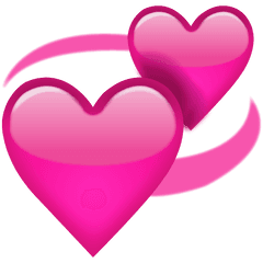 Revolving Pink Hearts Emoji Icon File HD - Free PNG