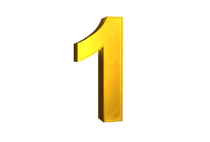 1 Number Gold HQ Image Free - Free PNG