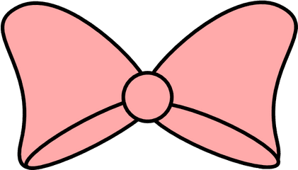 Download Pink Bow Black Trim Clip Art - Hair Bow Clip Art Png