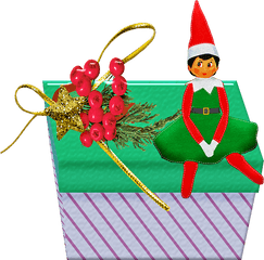 Christmas Gift Gnome Elf - Cartoon Png