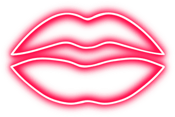 Neon Love Red Lip - Sticker By Sa 1911170 Png Images Neon Lips Png