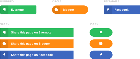 Social Share Buttons Features - Vertical Png