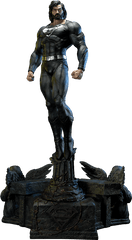 Superman Black Suit Version Statue - Superman Black Statue Png