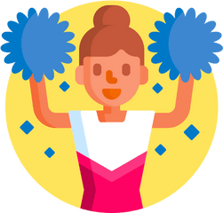 Cheerleader Sport Sports Free Icon Of - Cheer Leader Icon For Free Png