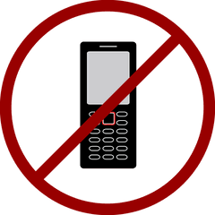 No Cell Phone - Cell Phone With X Png