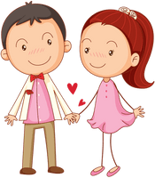 Chibi Couple Love Anime Free Download PNG HQ